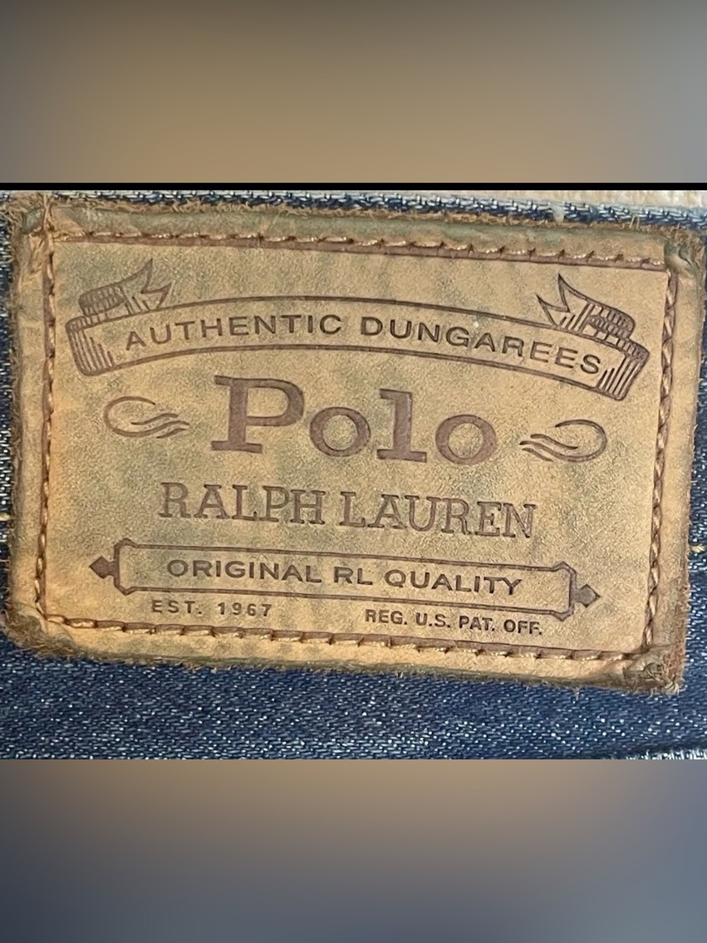 Polo by Ralph Lauren Men's Dark Blue Relaxed Denim Jeans - Picture 7 of 14